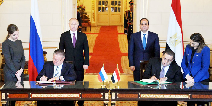  السيسي وبوتين يشهدان توقيع اتفاقية إنشاء أول محطة توليد كهرباء بالطاقة النووية بمصر