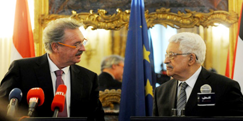  الرئيس الفلسطيني ووزير خارجية لكسمبورغ في مؤتمر صحافي