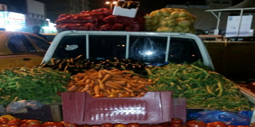 احتجزت 7 مركبات وصادرت 9200 كرتون خضراوات 