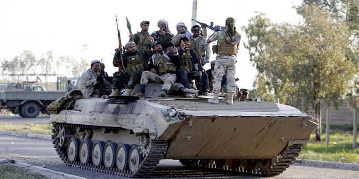 القوات الأمنية العراقية في محافظة صلاح الدين في الاستعداد لقتال تنظيم داعش