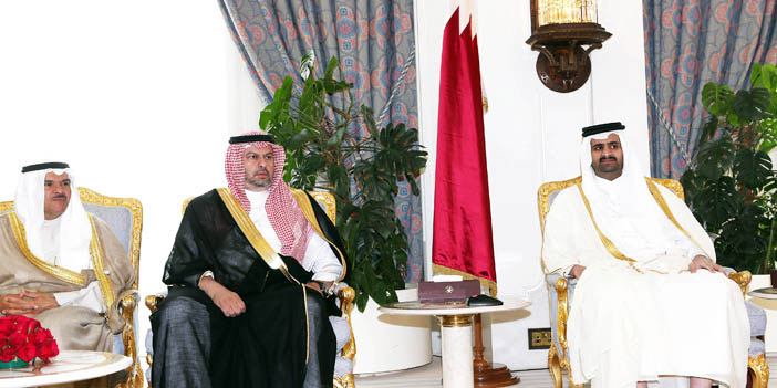  نائب أمير قطر لدى استقباله الرئيس العام