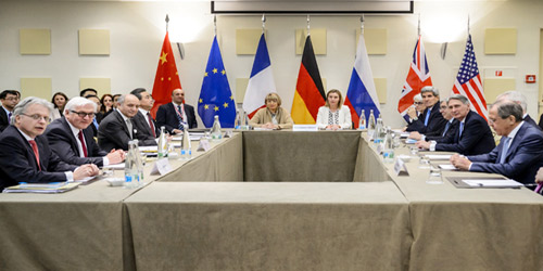  مفاوضات وزراء خارجية القوى الكبرى وإيران في لوزان أمس