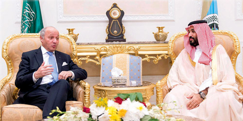  الأمير محمد بن سلمان يستقبل وزير الخارجية الفرنسي