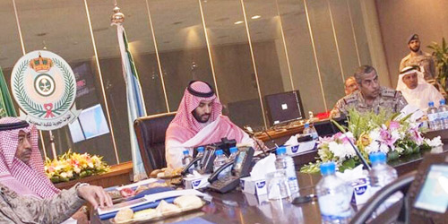  ولي ولي العهد خلال اجتماعه بكبار قادة القوات المسلحة
