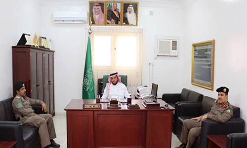  من اجتماع مدير مرور شقراء برئيس مركز القصب