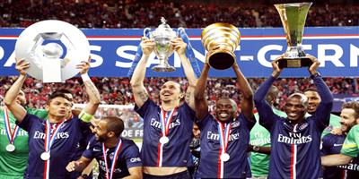 سان جرمان أول فريق يحرز الثلاثية المحلية في فرنسا 