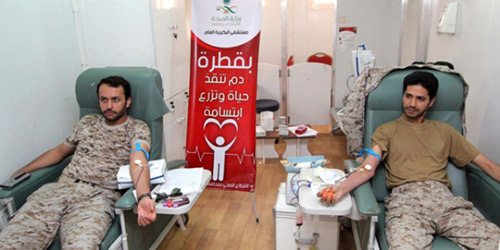  جانب من حملة التبرع بالدم