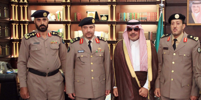  أمير منطقة الباحة يقلد الشيباني والغامدي والعلياني الرتب الجديدة