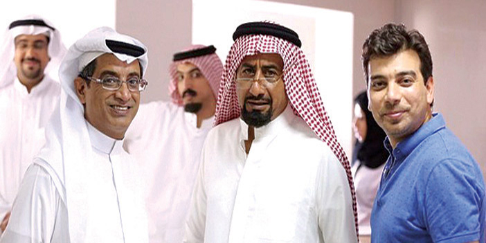  من اليمين: أوس الشرقي وناصر القصبي وخلف الحربي