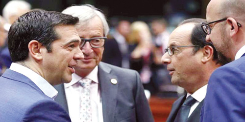  جانب من المفاوضات بين اليونان والاتحاد الأوروبي