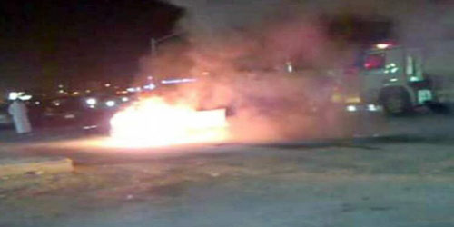  اشتعال النيران في المركبة