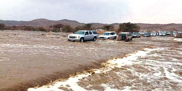 عقب هطول أمطار غزيزة ومتوسطة 