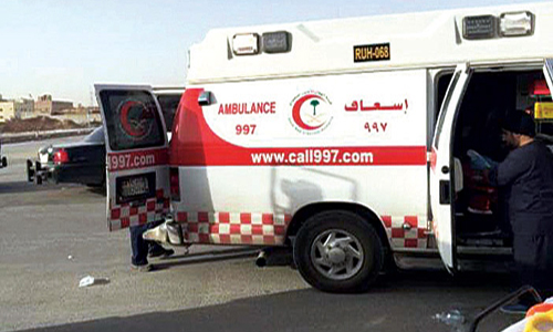 إصابة (11) شخصاً إثر حادث على تقاطع تبوك - شرما 