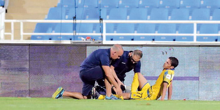  الطلحي أثناء الإصابة