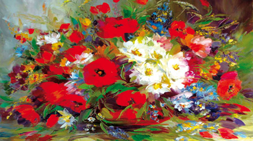  لوحة «الزهور» للفنان الإيطالي باولو بوربورا