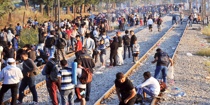  اللاجئون على الحدود اليونانية