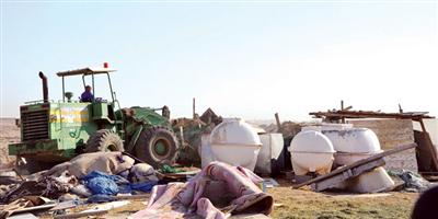 أمانة منطقة الرياض تقود حملة تصحيحية ضخمة لإزالة المخيمات والأحواش العشوائية 