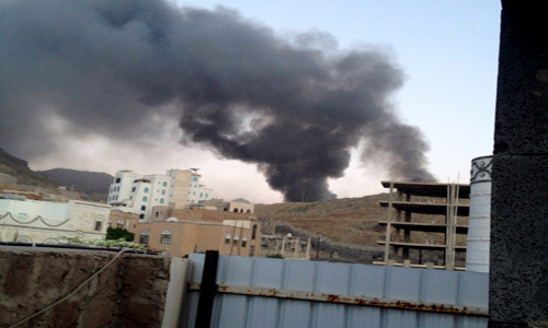  ضربات قوات التحالف على مخزن أسلحة تابع للحوثيين