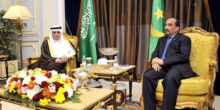  الرئيس الموريتاني خلال استقباله وزير الخارجية