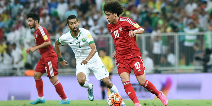  من لقاء المنتخب السعودي وشقيقه الإماراتي
