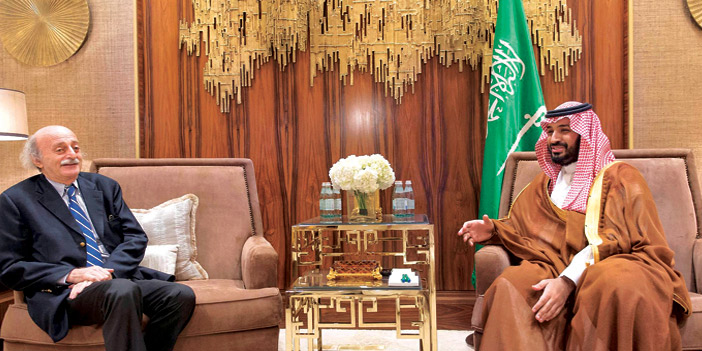  ولي ولي العهد لدى استقباله وليد جنبلاط