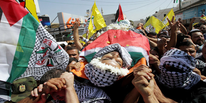  تشييع الشاب الفلسطيني الذي قتل على يد قوات الاحتلال