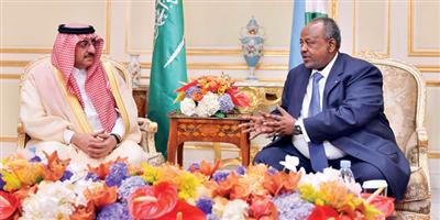 ولي العهد بحث مع رئيس جيبوتي تطورات المنطقة وتعزيز التعاون 