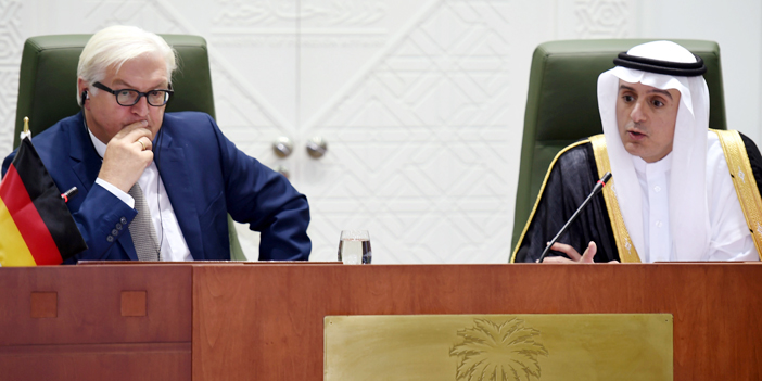  معالي وزير الخارجية عادل الجبير يتحدث للصحافيين مع نظيره الألماني