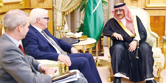 سمو ولي العهد يستقبل وزير الخارجية الألماني 