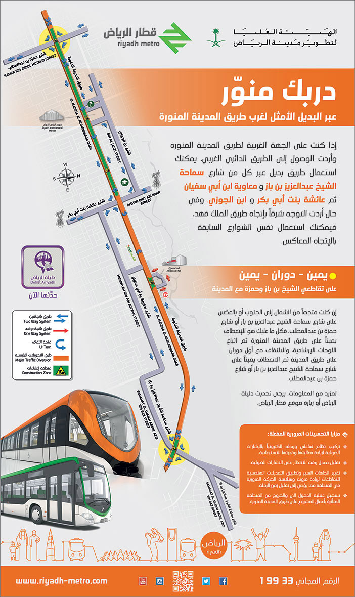 الهيئة العليا لتطوير الرياض قطار الرياض دربك منور طرق بديلة 