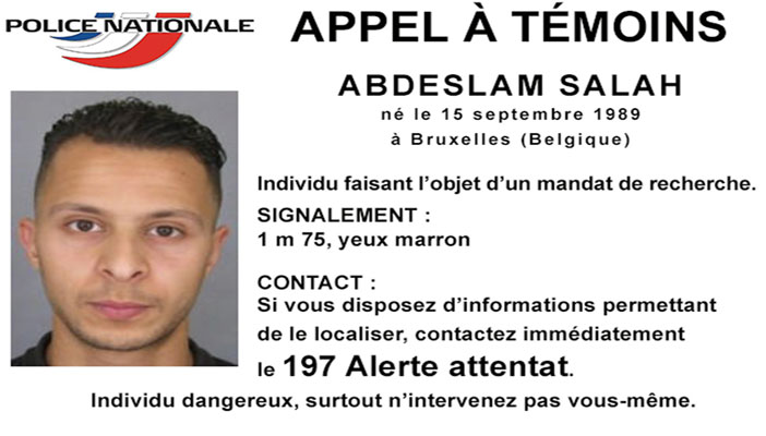  الشرطة الفرنسية تنشر صورة لعبدالسلام صلاح أحد المشتبه بهم في هجمات باريس