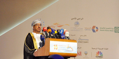  من افتتاح مؤتمر الصناعيين لدول مجلس التعاون الـ(15) في الكويت أمس.