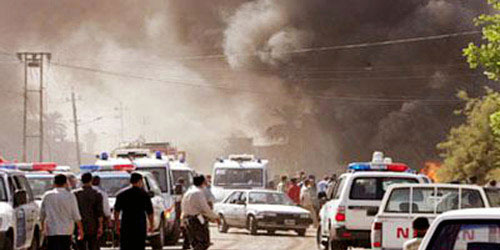  انفجار عبوة ناسفة شمالي بغداد.