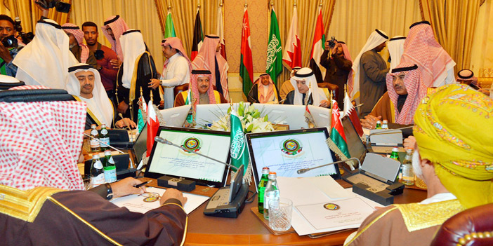  وزراء خارجية دول مجلس التعاون خلال اجتماعهم التكميلي أمس في الرياض