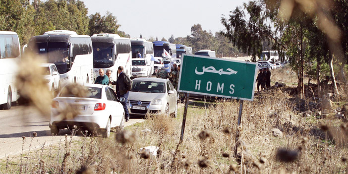  وصول سوريين إلى إدلب بعد هدنة حمص أول أمس