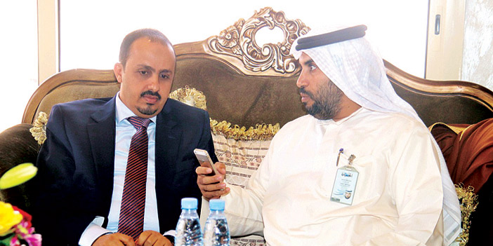  وزير السياحة اليمني يتحدث للزميل الفهيد