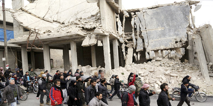  تشييع ضحايا قصف طيران الأسد