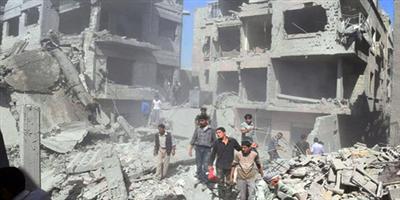 قصف للطيران الروسي على مركز لإيواء النازحين بسوريا 