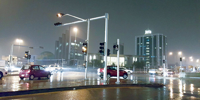  الأمطار التي هطلت على العاصمة الرياض ليلة البارحة الأولى