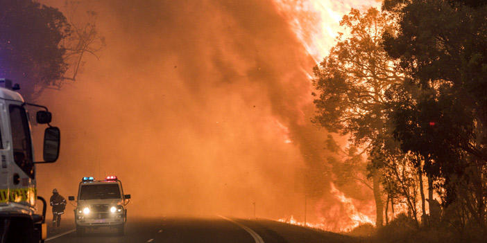  حريق ضخم في غابات أستراليا