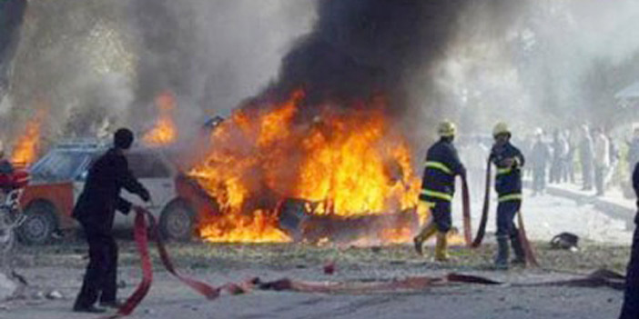  إخماد حريق بعد انفجار عبوة ناسفة في بغداد
