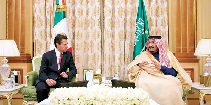  المليك والرئيس المكسيكي يتباحثان حول مستجدان الأحداث الدولية