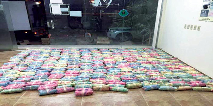  جانب من حزم القات المضبوطة