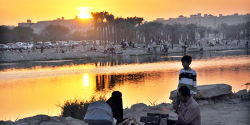 منظر من وادي حنيفة الذي يعد واحدة من الوجهات السياحية في العاصمة