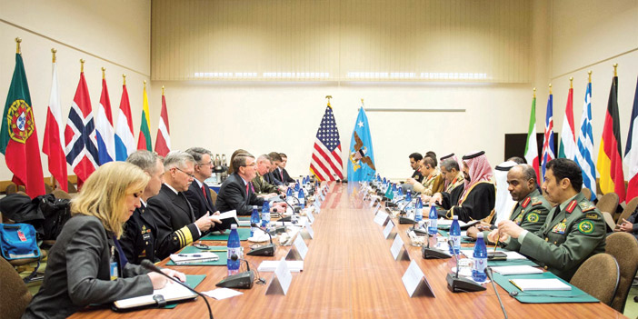  سموه خلال اجتماع مع وزير الدفاع الأمريكي