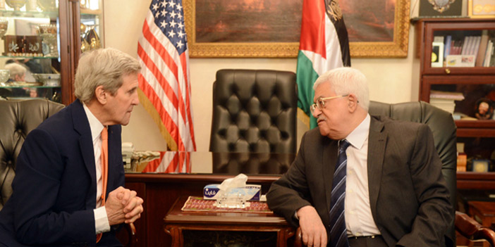  لقاء الرئيس عباس مع وزير الخارجية الأمريكي
