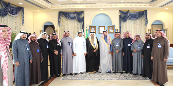  الأمير فهد بن بدر اثناء استقباله للمجلس البلدي