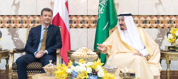  خادم الحرمين الشريفين وسمو ولي عهد الدنمارك يعقدان جلسة مباحثات رسمية في العاصمة الرياض