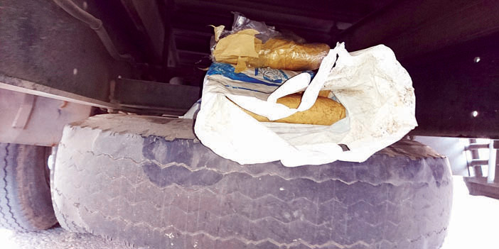  كميات الحشيش المهربة بعد ضبطها