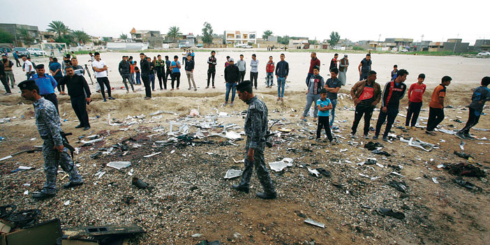  موقع الانفجار الانتحاري جنوب بغداد